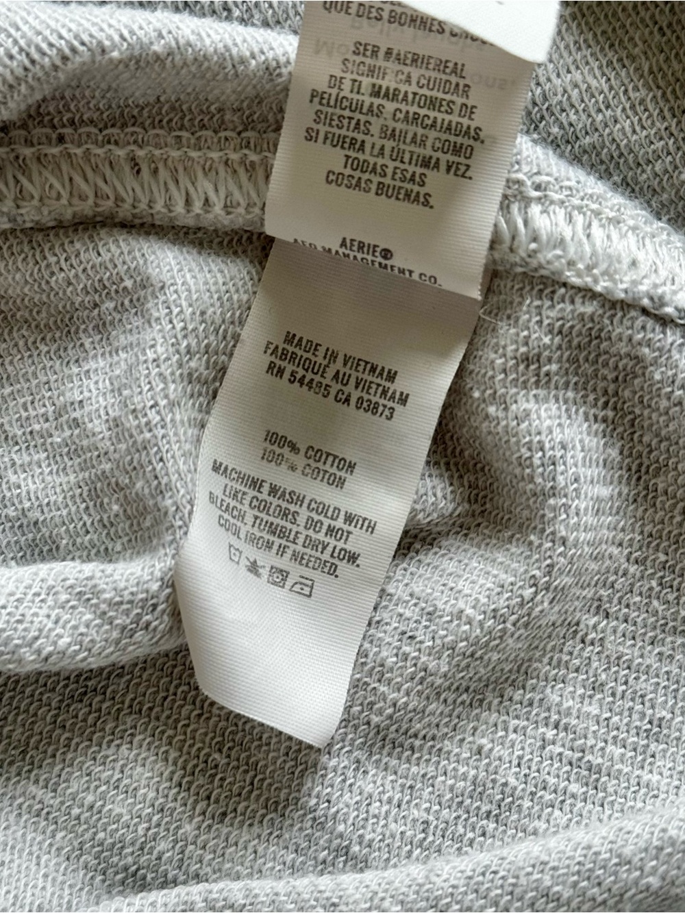 Aerie 100% Cotton Take It Easy Popover Polo Sweatshirt, Medium Heather Grey – M - Picture 8 of 8